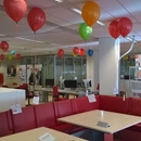 helium ballonnen met kaartjes voor lancering nieuwe website