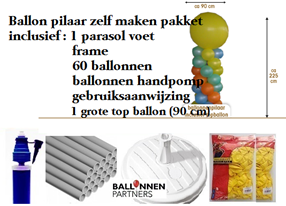 ballon pilaar zelf maken pakket