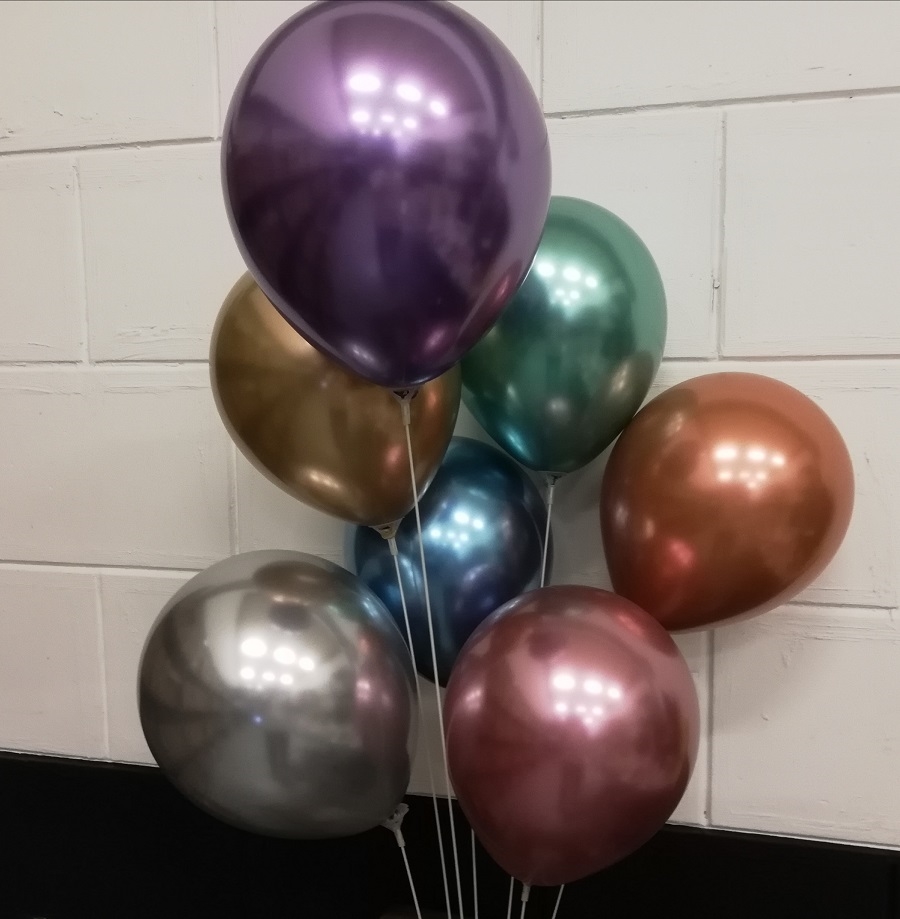chroom ballonnen diverse kleuren