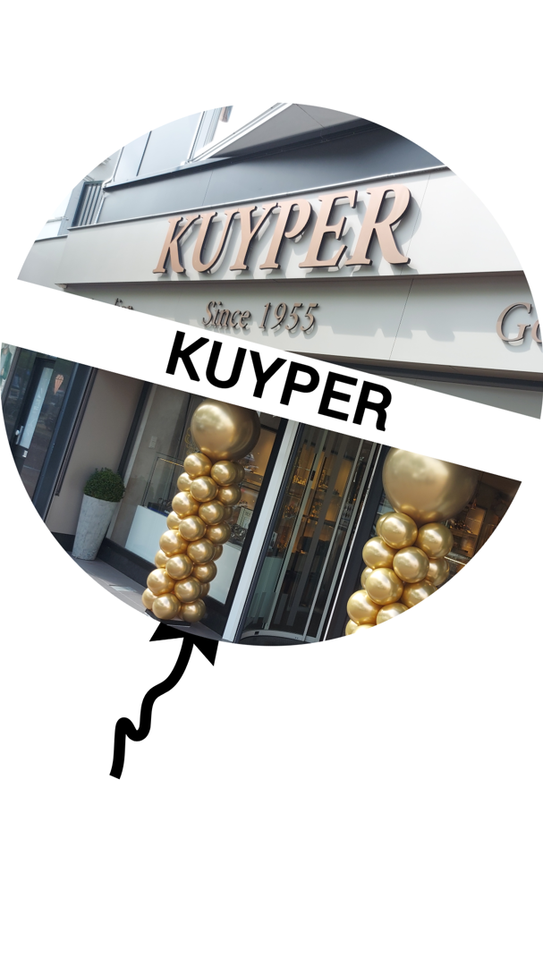 ballonnen voor juwelier Kuyper