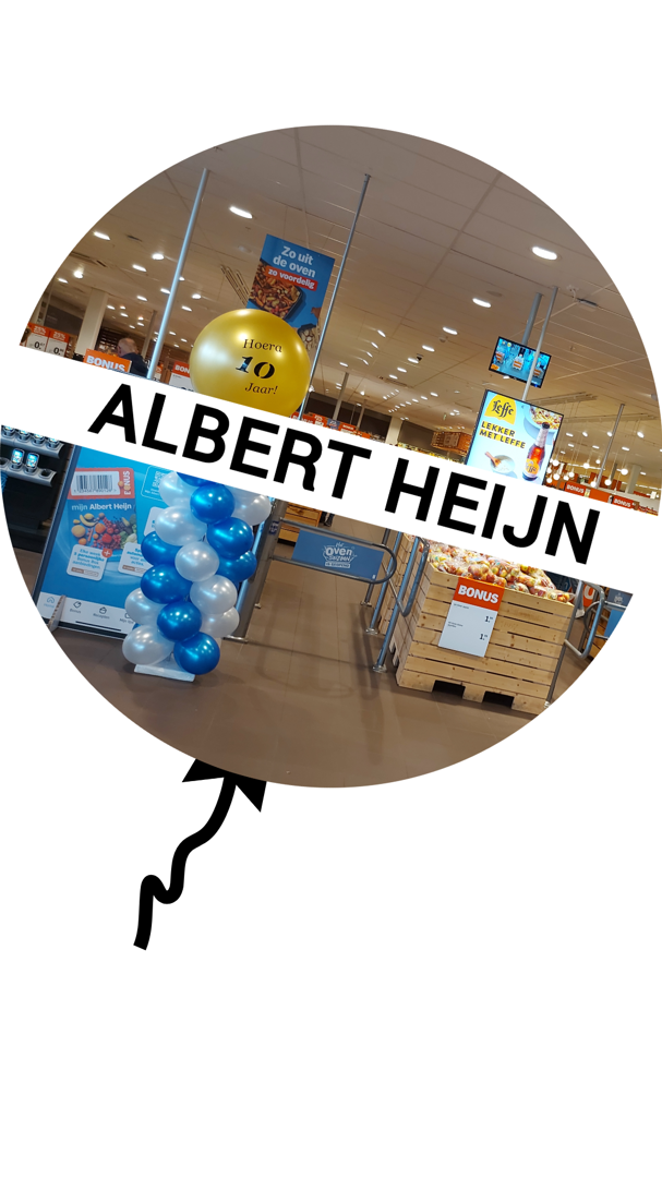 ballonnen voor Albert Heijn