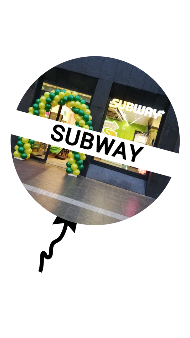 ballonnen voor Subway