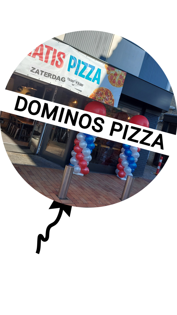 ballonnen voor Dominos pizza