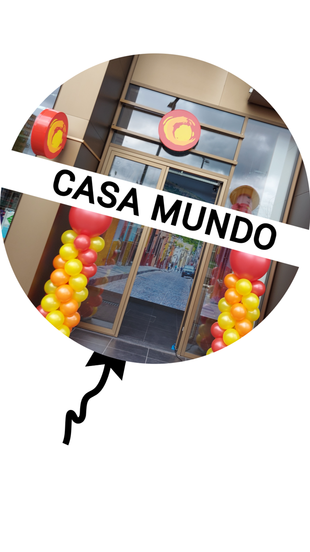 ballonnen voor Casa Mundo